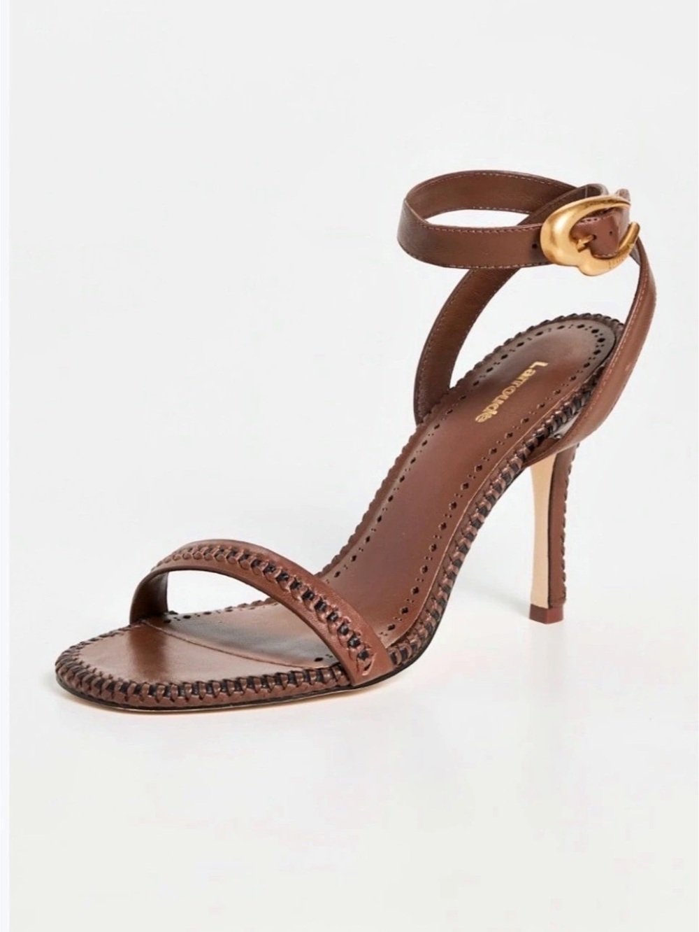 Lanvin High Heel Ankle Strap Sandals in Brown